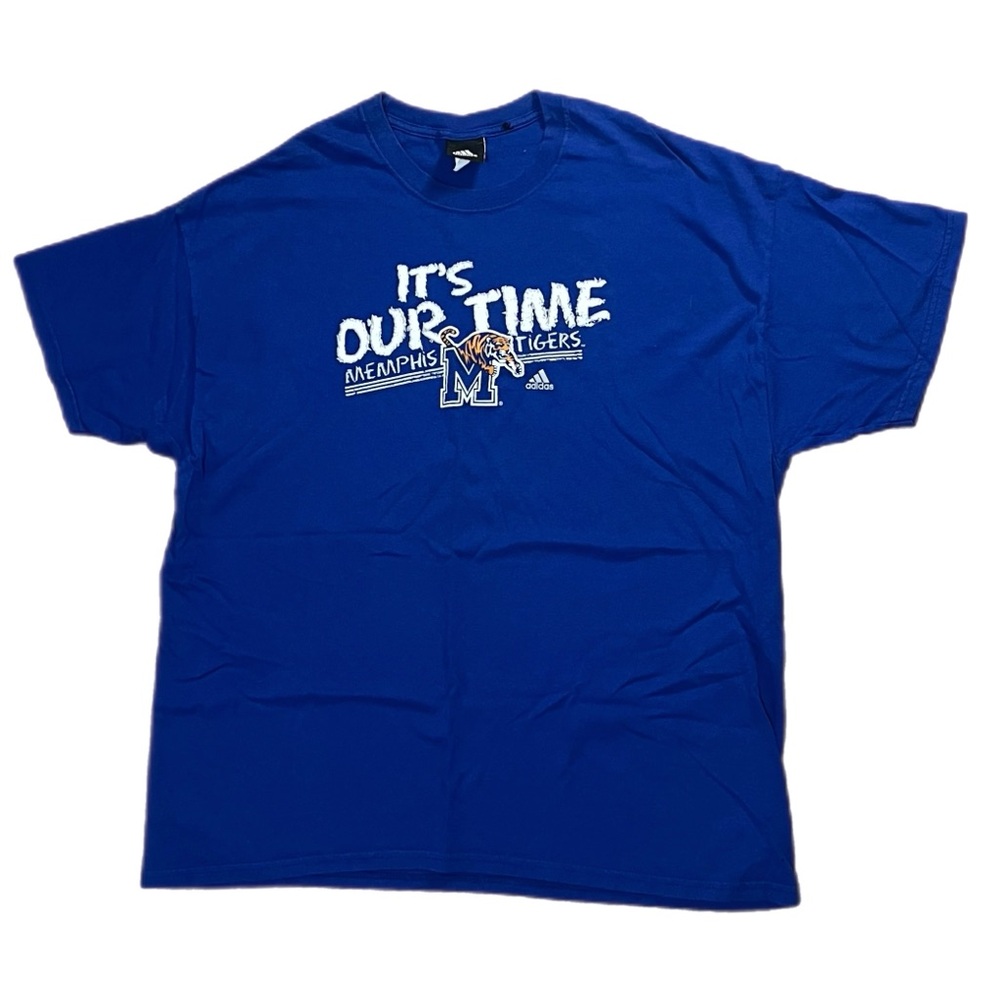 Used Adidas 2008 Memphis Tigers Basketball It’s Our Time Shirt Blue Size XXL